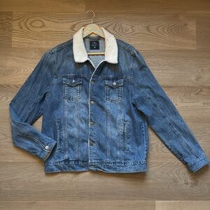 Vintage Denim Jacket Sherpa Collar